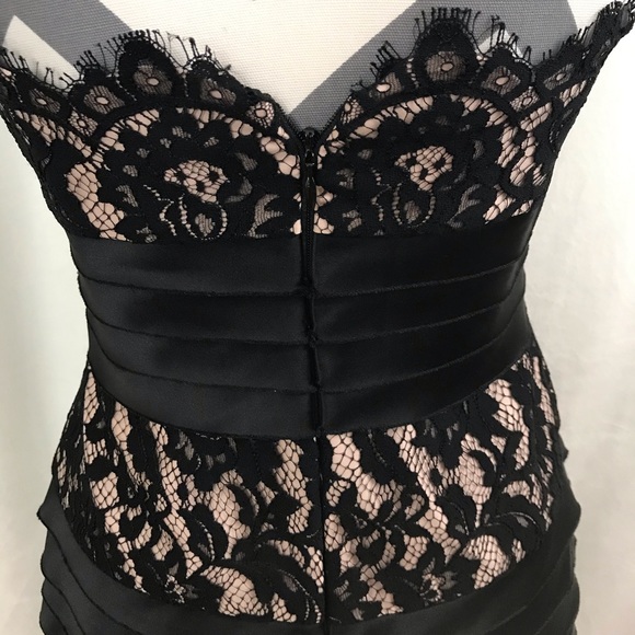 BCBG MaxAzria Strapless Satin & Lace Dress -Size 4 - Picture 6 of 9